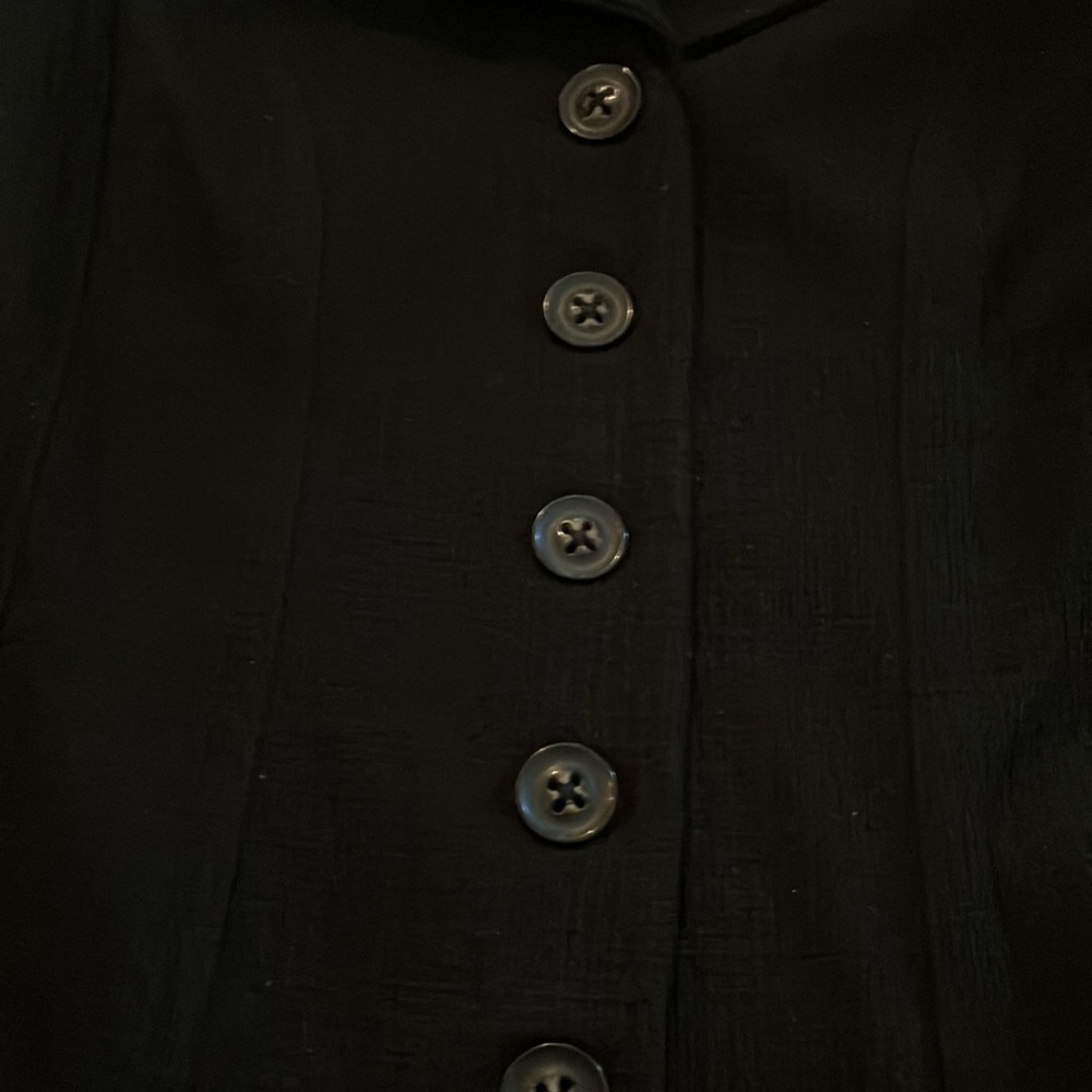 Anthropologie black seamed button front vest. Worn once. Excellent condition - Picture 5 of 7